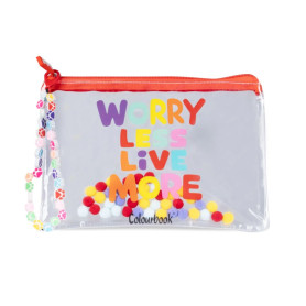 BUSTINA IN PVC SOFT BUBBLE WORRY LIVE MORE COLOURBOOK