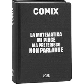 AGENDA 16 MESI COMIX STANDARD BLACK&WHIE 