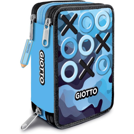 ASTUCCIO 3 ZIP GIOTTO TRIS AZZURRO 