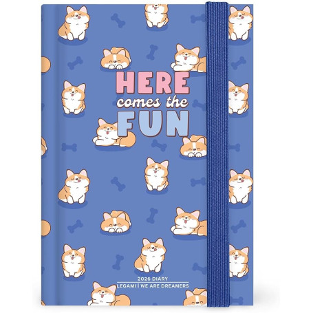 AGENDA 12 MESI GIORNALIERA SMALL PHOTO CORGI CM9,5X13,5 LEGAMI