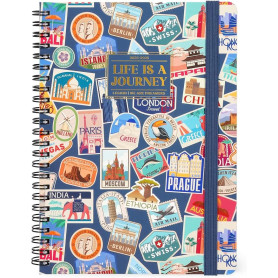 DIARIO 16 MESI MEDIUM SPIRALATO TRAVEL WEEKLY LEGAMI