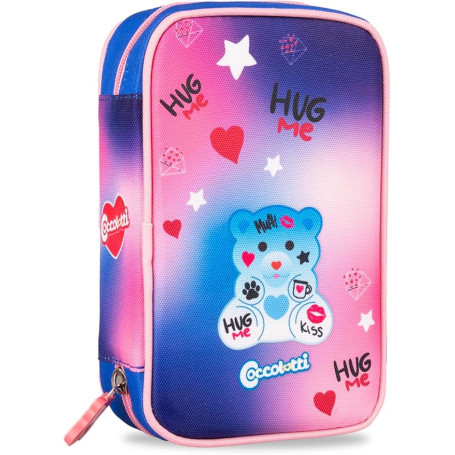 ASTUCCIO 1ZIP COCCOLOTTI LOVE AZZURRO COLOURBOOK