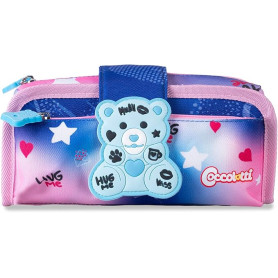 BUSTINA GRANDE 1ZIP COCCOLOTTI LOVE AZZURRO COLOURBOOK