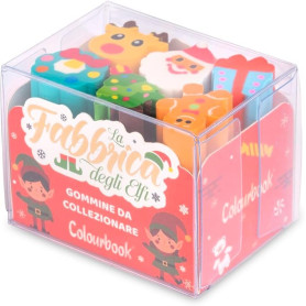 GOMMA NATALE IN BOX COLOURBOOK LA FABBRICA DEGLI ELFI