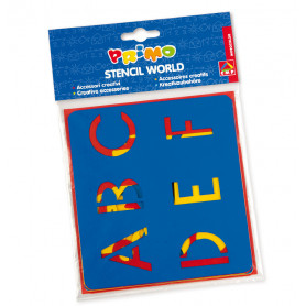 STENCIL SET 6PZ / NUMERI E LETTERE CMP 