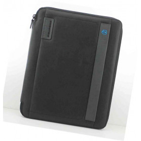 PORTABLOCCO SOTTILE CON CHIUSURA A ZIP I N PELLE