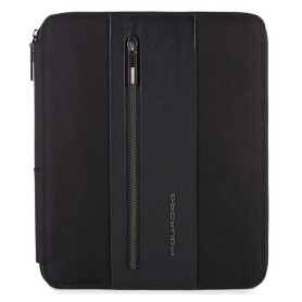 PORTABLOCCO CON SCOMPARTO IPAD IN NYLON E PELLE