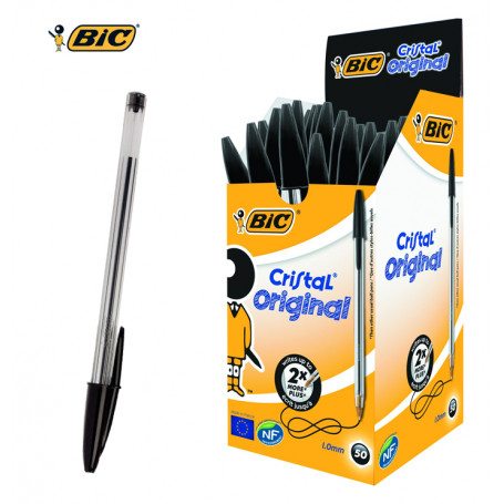 PENNA BIC CRISTAL 1.0MM NERA CONF. 50PZ 