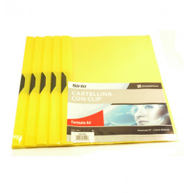 CARTELLINA CON CLIP GIALLO 