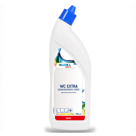 DETERGENTE WC EXTRA DISINCROSTANTE FORTE ML.750 MARKA RED'S
