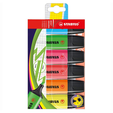 EVIDENZIATORE BOSS ORIGINAL  SET 6PZ STA BILO