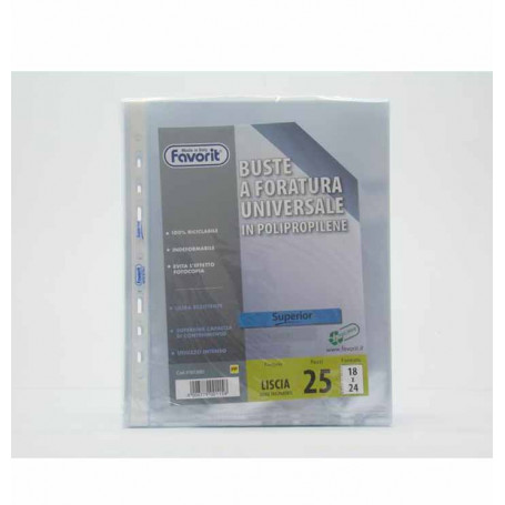 BUSTE A FORATURA UNIVERSALE 18X24 CONF.25PZ