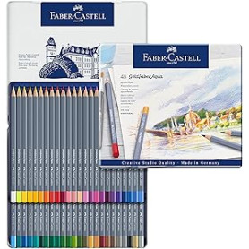 MATITE COLORATE ACQUERELLABILI MINA3.3MM CONF.48PZ IN LATTA FABER-CASTELL