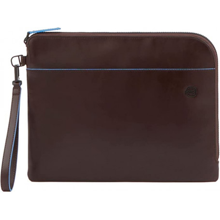 POCHETTE CON ZIP AROUND IN PELLE 