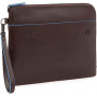 POCHETTE CON ZIP AROUND IN PELLE 