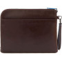 POCHETTE CON ZIP AROUND IN PELLE 