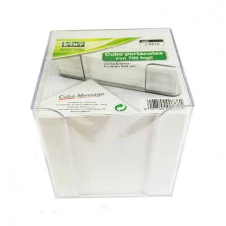 CUBO PORTANOTES BIANCO CM9X9 FG.700 LEBEZ