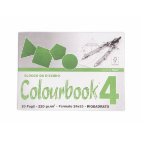 BLOCCO COLOURBOOK 4 RIQUADRATO 24X33 220 G/M 20FF