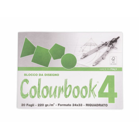 BLOCCO COLOURBOOK 4 RIQUADRATO 24X33 220 G/M 20FF