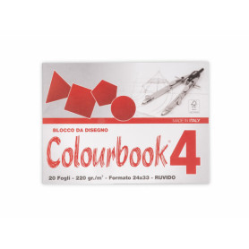 BLOCCO COLOURBOOK 4 RUVIDO 24X33 220G/M 20FF