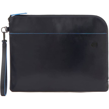 POCHETTE CON ZIP AROUND IN PELLE 