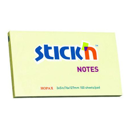 STICK'N NOTES 76MMX127MM CONF.100PZ 