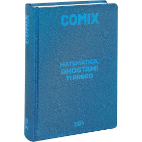 AGENDA 16 MESI MINI COMIX BLUE METALLIC 