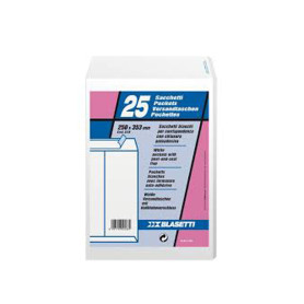 BUSTE A SACCO 250X353MM CONF.25PZ C/ADESIVO