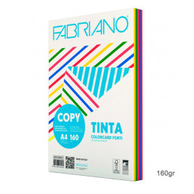 RISMA CARTA A4 FABRIANO COPYTINTA COLOR FORTI GR.160 FG.FG.100