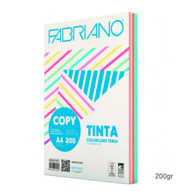 RISMA CARTA A4 FABRIANO COPYTINTA COLORI TENUI GR.200 FG.100