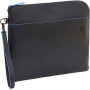 POCHETTE CON ZIP AROUND IN PELLE 