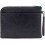 POCHETTE CON ZIP AROUND IN PELLE 